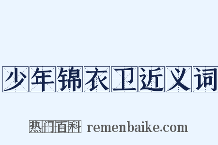 少年锦衣卫近义词是什么意思的图片